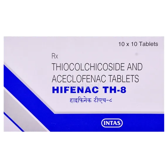 hifenac th 8mg tablet 10's